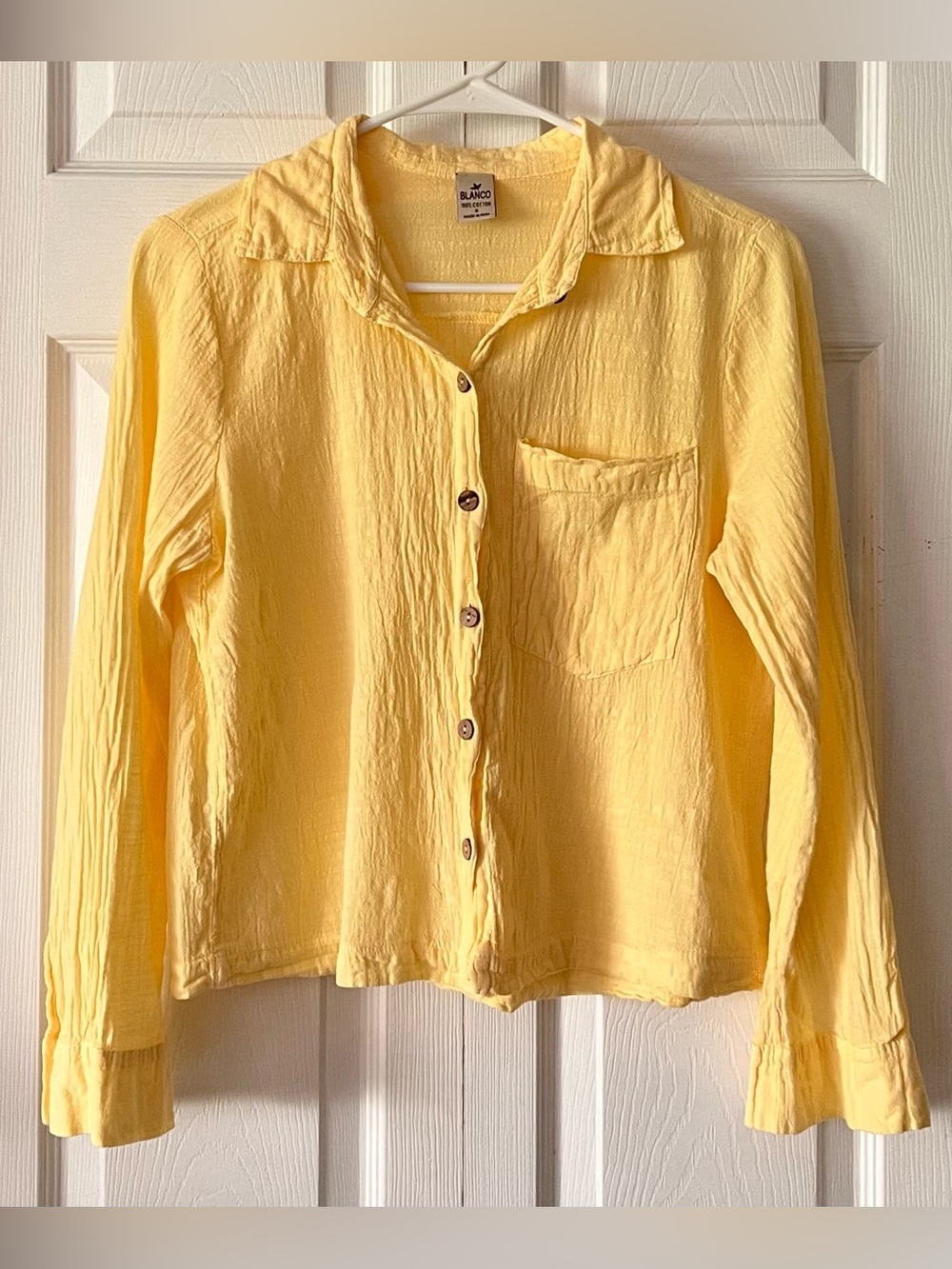 Blanco Linen Button Up Blouse